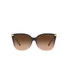 Lunettes de soleil Ralph Lauren THE JACQUIE 602274 shiny grad black / transp beige - Vignette du produit 1/4