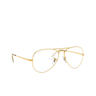 Gafas graduadas Ray-Ban AVIATOR 3086 gold - Vista tres cuartos