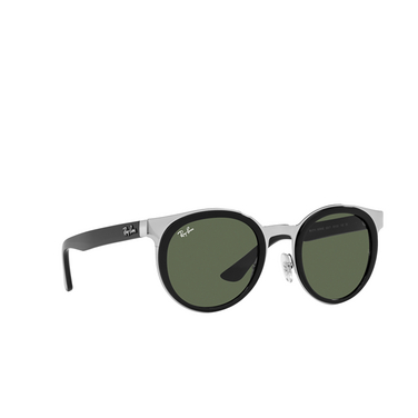 Ray-Ban BONNIE Sunglasses 003/71 black on silver - three-quarters view