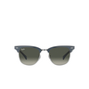 Ray-Ban CLUBMASTER ALUMINUM Sunglasses 924871 blue on silver - product thumbnail 1/4