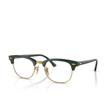 Ray-Ban CLUBMASTER Eyeglasses 8233 green on gold - three-quarters view