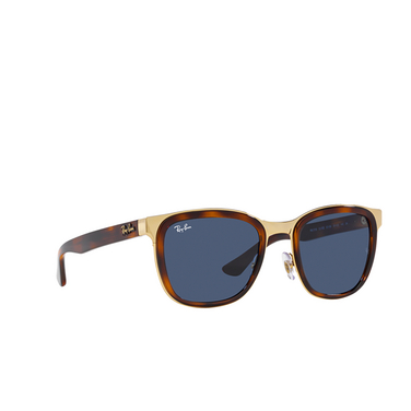 Ray-Ban CLYDE Sunglasses 001/80 havana on gold - three-quarters view