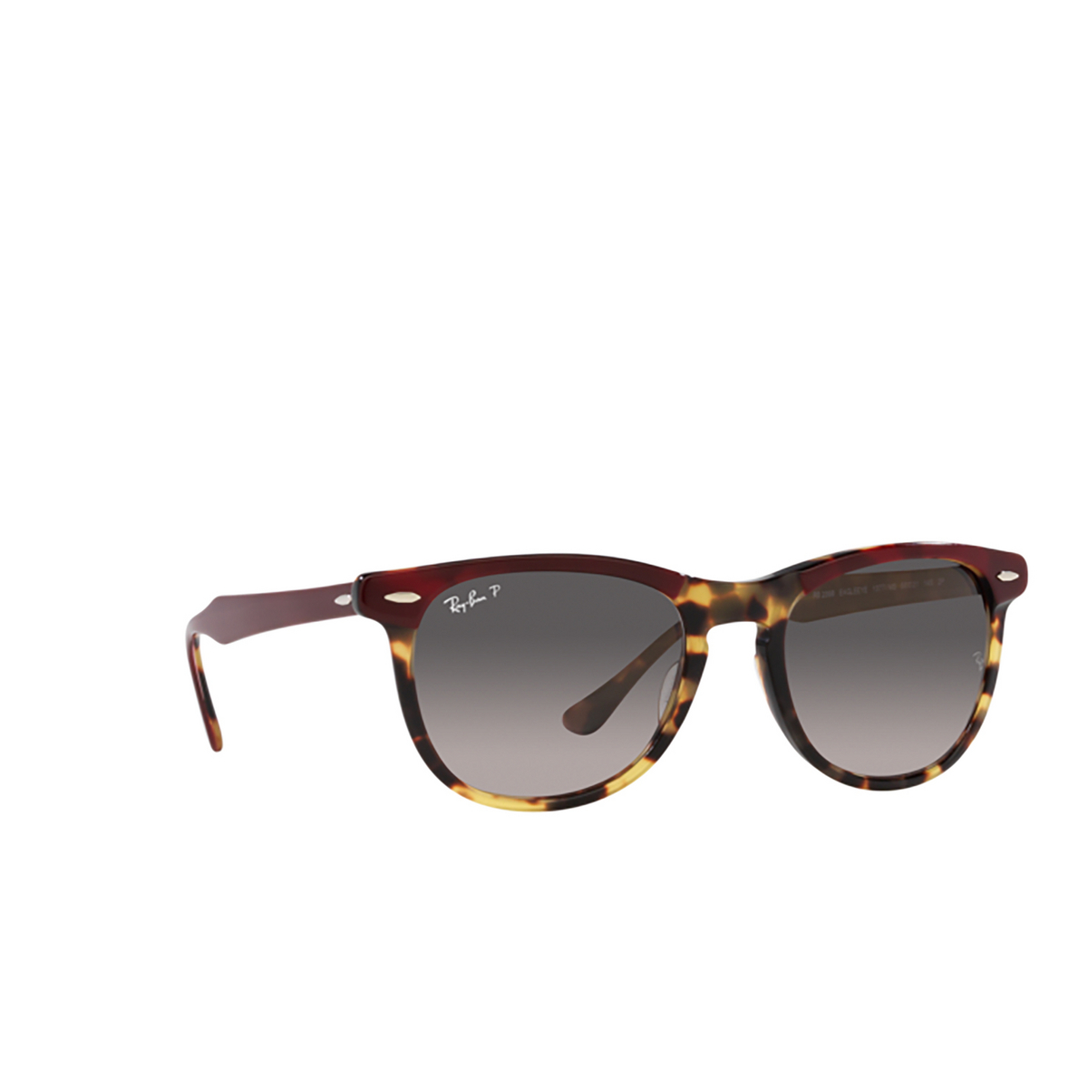 Ray-Ban EAGLEEYE Sunglasses 1377M3 Bordeaux On Yellow Havana - three-quarters view