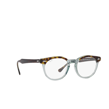 Ray-Ban EAGLEEYE Eyeglasses 8249 havana on transparent green - three-quarters view