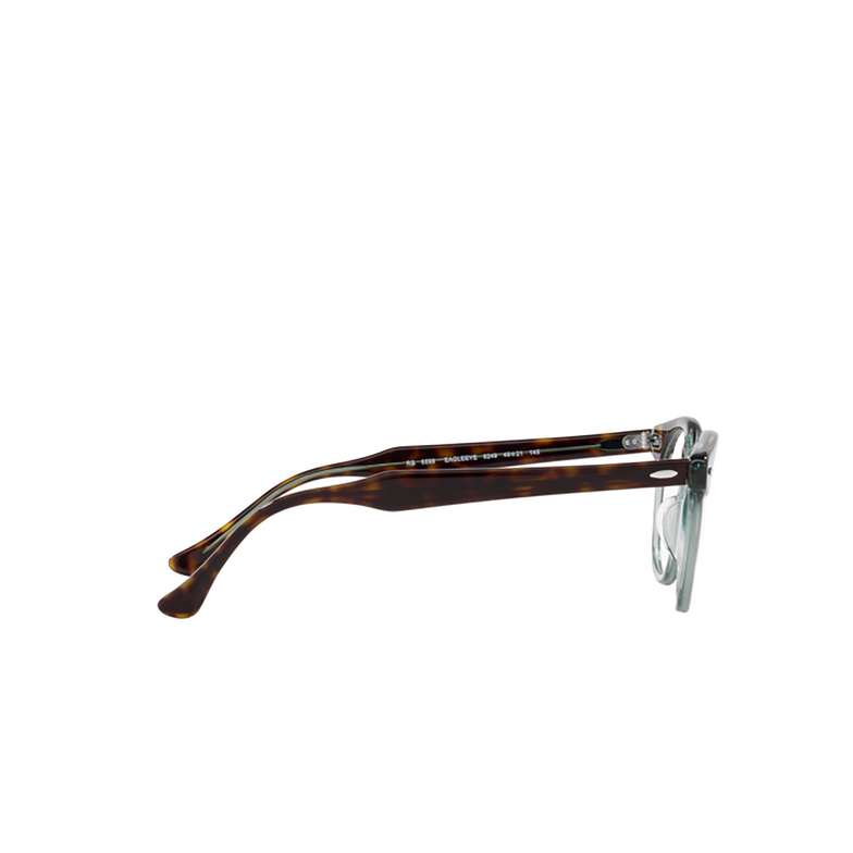 Ray-Ban EAGLEEYE Eyeglasses 8249 havana on transparent green - 3/4