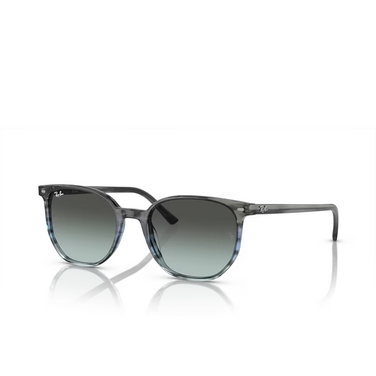 Ray-Ban ELLIOT Sunglasses 1391GK striped grey & blue - three-quarters view
