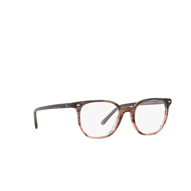 Ray-Ban ELLIOT Eyeglasses 8251 striped brown & red - three-quarters view