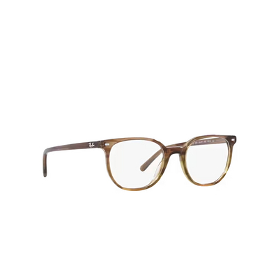Ray-Ban ELLIOT Eyeglasses 8255 striped brown & green - three-quarters view