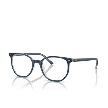 Ray-Ban ELLIOT Eyeglasses 8324 blue on transparent blue - three-quarters view