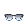 Gafas de sol Ray-Ban IRIS 663219 black on transparent blue - Miniatura del producto 1/4