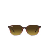 Ray-Ban LEONARD Sunglasses 138085 striped brown & red - product thumbnail 1/4