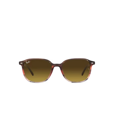 Ray-Ban LEONARD Sunglasses 138085 striped brown & red - front view