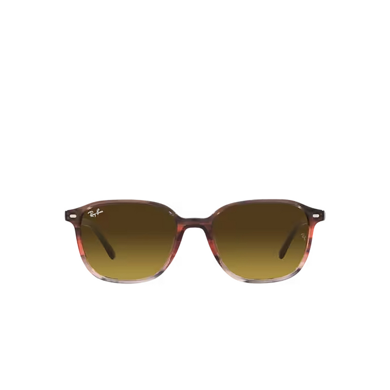 Ray-Ban LEONARD Sunglasses 138085 striped brown & red - 1/4