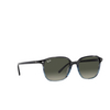 Ray-Ban LEONARD Sunglasses 138171 striped grey & blue - product thumbnail 2/4