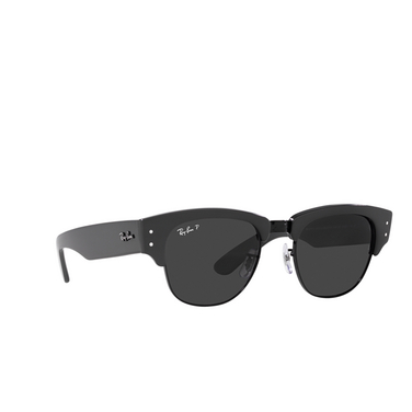 Gafas de sol Ray-Ban MEGA CLUBMASTER 136748 grey on black - Vista tres cuartos
