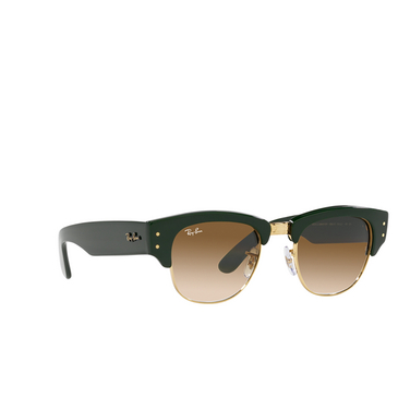 Ray-Ban MEGA CLUBMASTER Sunglasses 136851 green on gold - three-quarters view