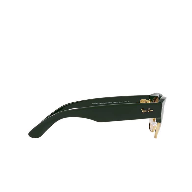 Lunettes de soleil Ray-Ban MEGA CLUBMASTER 136851 green on gold - 3/4