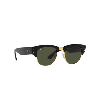 Ray-Ban MEGA CLUBMASTER Sunglasses 901/31 black on gold - three-quarters view