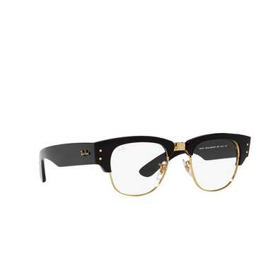 Ray-Ban MEGA CLUBMASTER Eyeglasses 2000 black on gold - three-quarters view