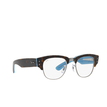 Ray-Ban MEGA CLUBMASTER Eyeglasses 5883 havana on blue on gunmetal - three-quarters view