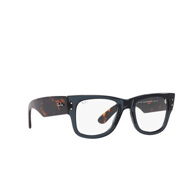 Ray-Ban MEGA WAYFARER Eyeglasses 8296 transparent dark blue - three-quarters view