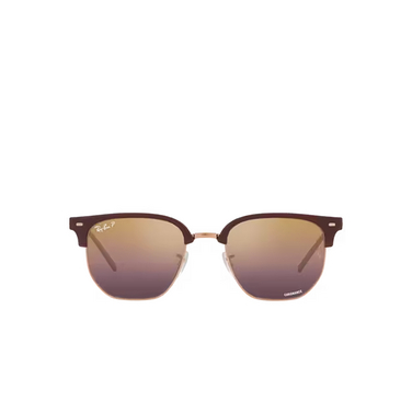 Ray-Ban NEW CLUBMASTER Sunglasses 6654G9 bordeaux on rose gold - front view