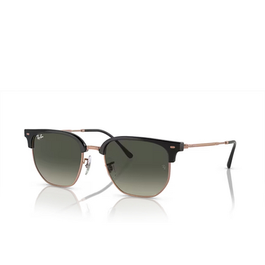 Ray-Ban NEW CLUBMASTER Sunglasses 672071 dark grey on rose gold - three-quarters view