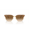 Ray-Ban NEW CLUBMASTER Sunglasses 672151 beige on gold - product thumbnail 1/4