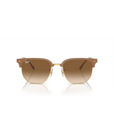 Ray-Ban NEW CLUBMASTER Sunglasses 672151 beige on gold - front view