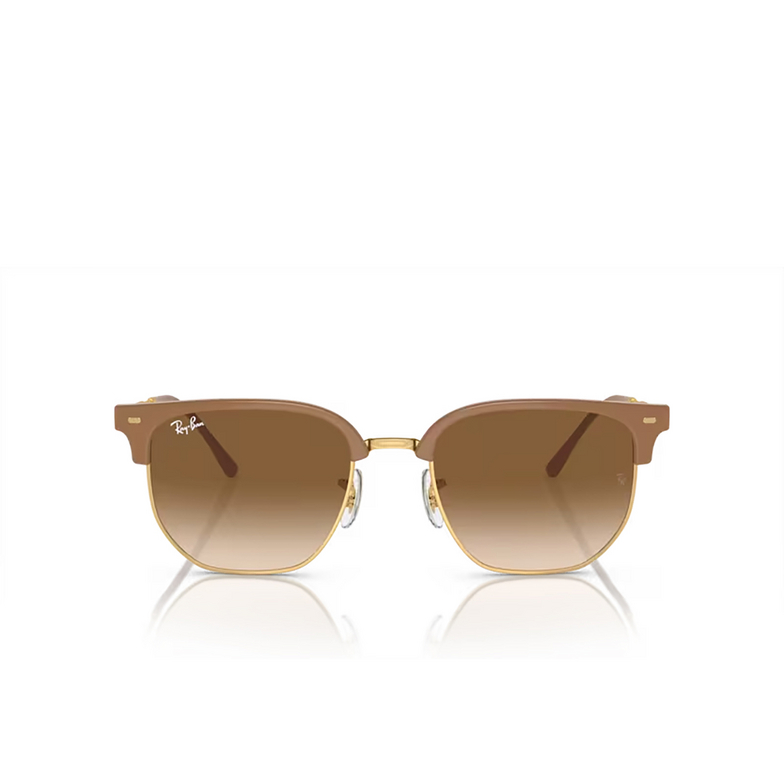 Ray-Ban NEW CLUBMASTER Sunglasses 672151 beige on gold - 1/4