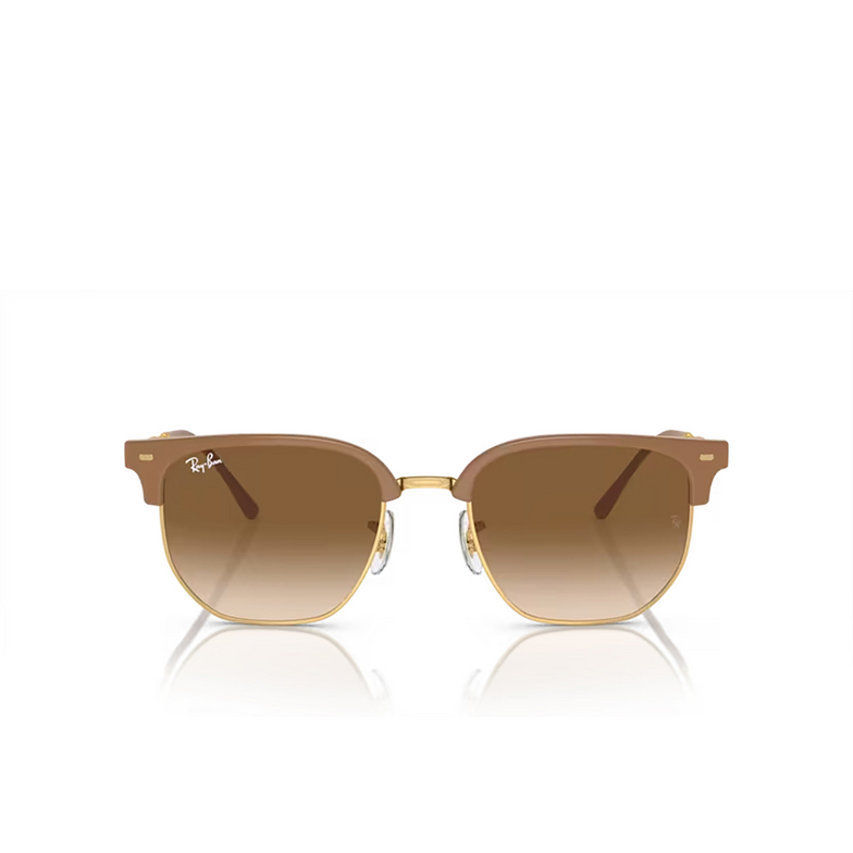 Gafas de sol Ray-Ban NEW CLUBMASTER 672151 beige on gold - 1/4