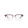 Lunettes de vue Ray-Ban NEW CLUBMASTER 8209 bordeaux on rose gold - Vignette du produit 1/4