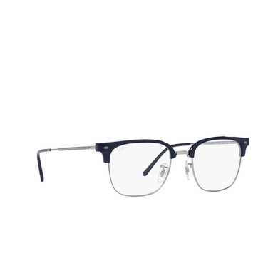 Ray-Ban NEW CLUBMASTER Eyeglasses 8210 blue on gunmetal - three-quarters view