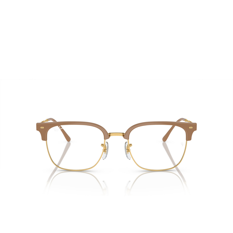 Lunettes de vue Ray-Ban NEW CLUBMASTER 8342 beige on gold - 1/4