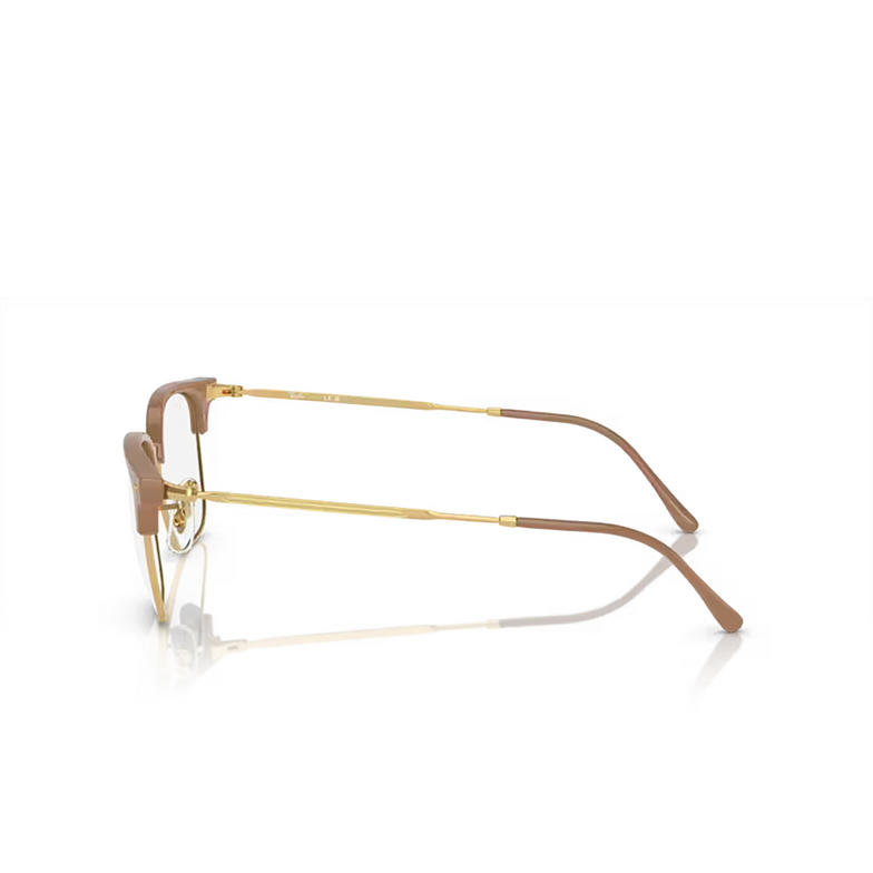 Ray-Ban NEW CLUBMASTER Eyeglasses 8342 beige on gold - 3/4