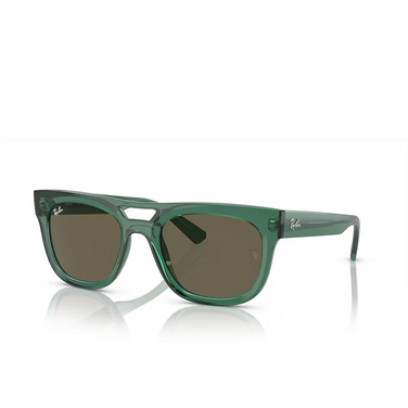Ray-Ban PHIL Sunglasses 6681/3 transparent green - three-quarters view