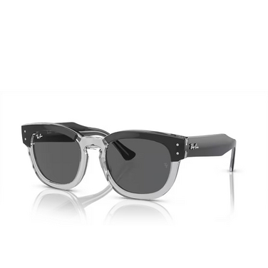 Ray-Ban RB0298S Sunglasses 1396B1 dark grey on transparent grey - three-quarters view