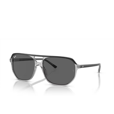 Ray-Ban RB2205 Sunglasses 1396B1 dark grey on transparent grey - three-quarters view