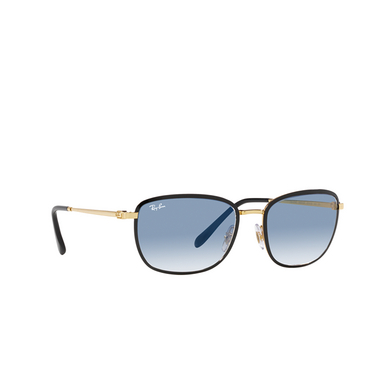 Occhiali da sole Ray-Ban RB3705 90003F black on gold - tre quarti