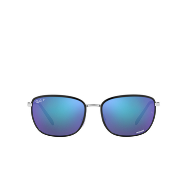 Lunettes de soleil Ray-Ban RB3705 91444l black on silver - Vue de face