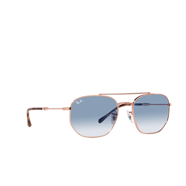 Ray-Ban RB3707 Sunglasses 92023F rose gold - three-quarters view