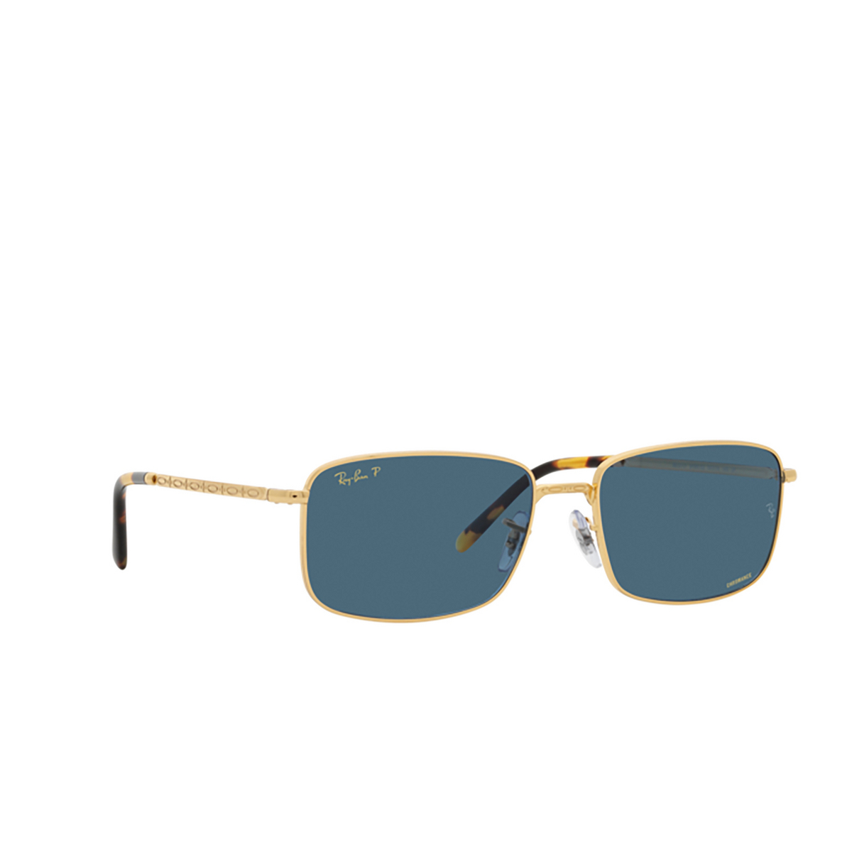 Ray-Ban RB3717 Sunglasses 9196S2 Gold - three-quarters view