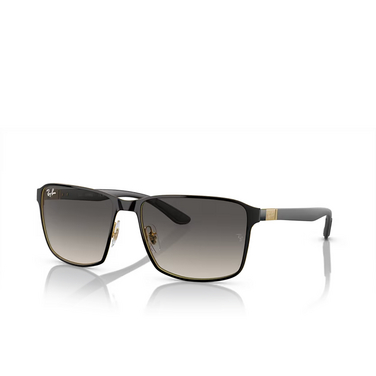 Ray-Ban RB3721 Sunglasses 187/11 black on gold - three-quarters view
