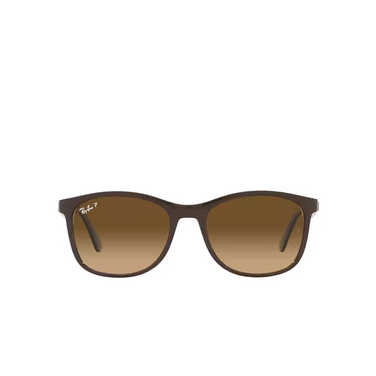 Ray-Ban RB4374 Sunglasses 6600M2 brown on grey - front view