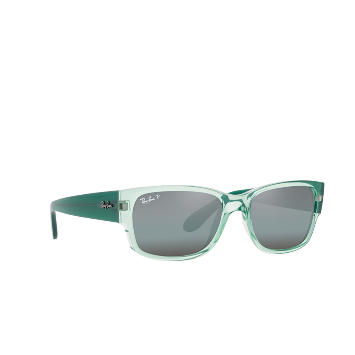 Ray-Ban RB4388 Sunglasses 6646G6 Transparent Green - three-quarters view