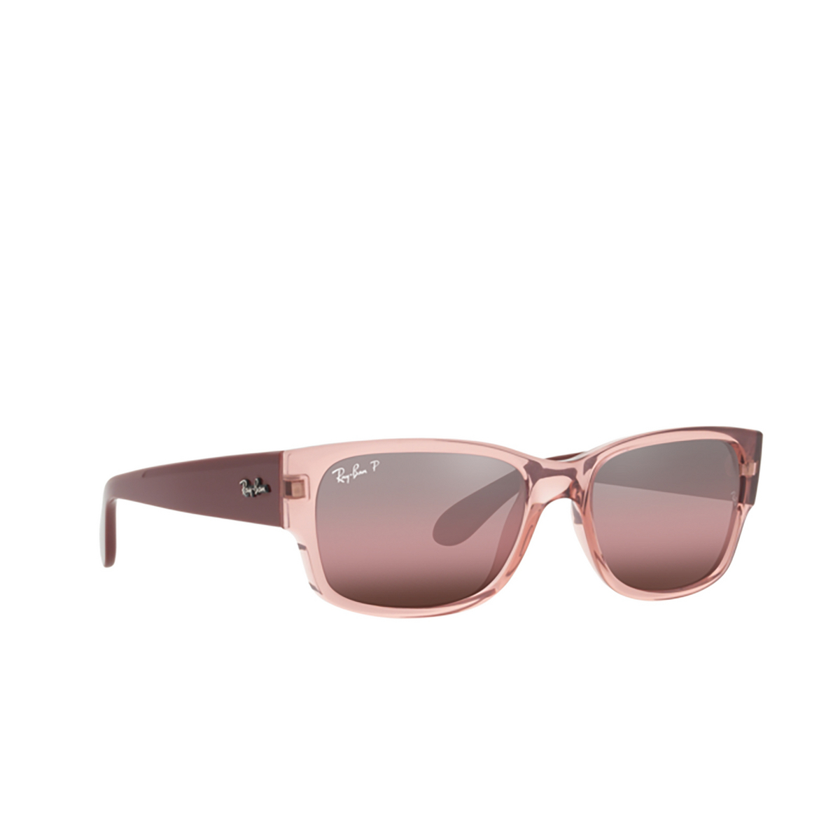 Ray-Ban RB4388 Sunglasses 6648G8 Transparent Pink - three-quarters view
