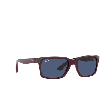 Ray-Ban RB4393M Sunglasses F67980 dark red on grey - three-quarters view