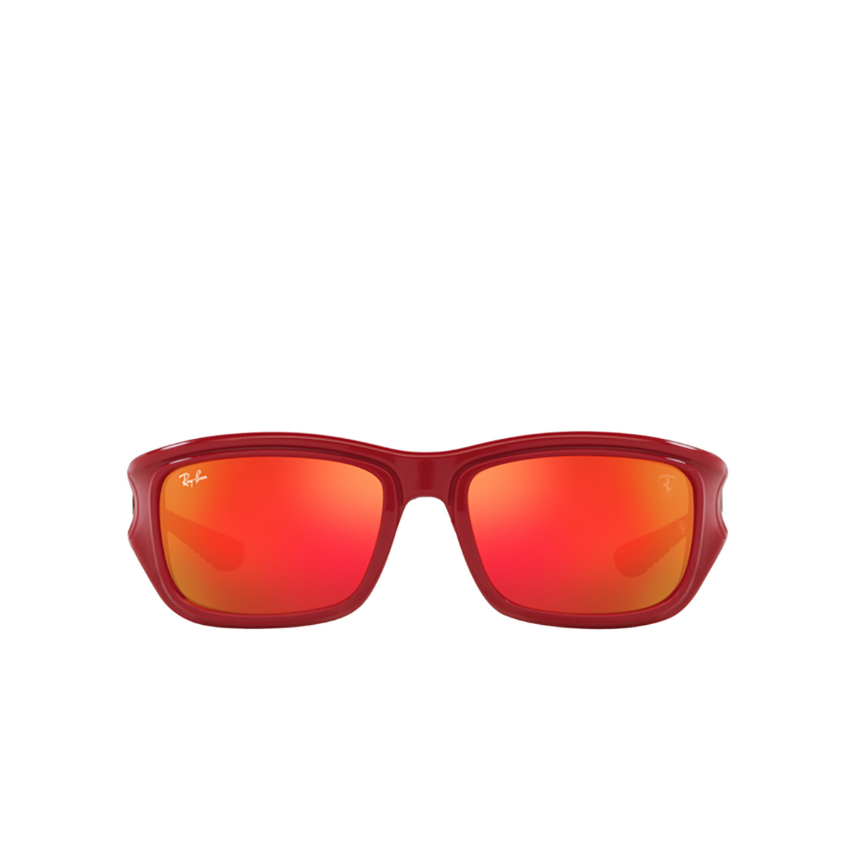 Ray-Ban RB4405M Sunglasses F6236Q Red on black - front view