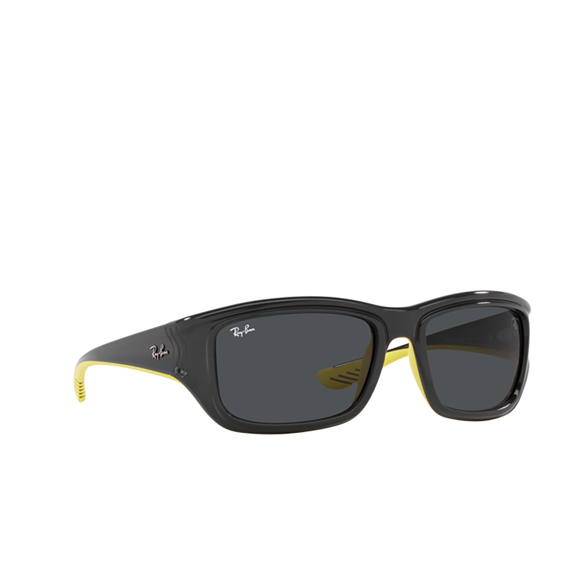 Ray-Ban RB4405M Sunglasses F62487 Grey On Yellow - three-quarters view