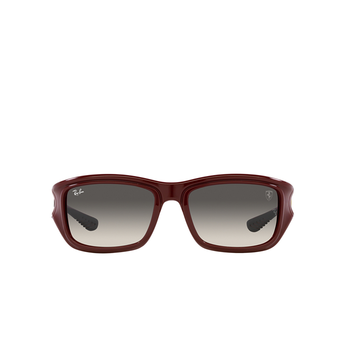 Ray-Ban RB4405M Sunglasses F68111 Dark red on black - front view